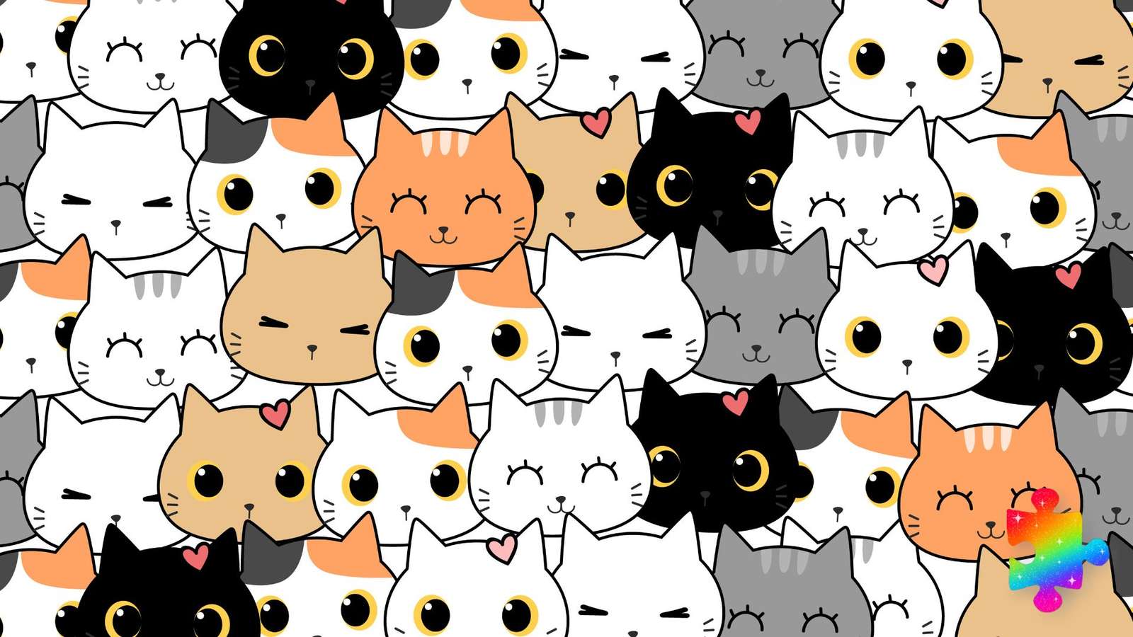 So viele Katzen! Puzzlespiel online