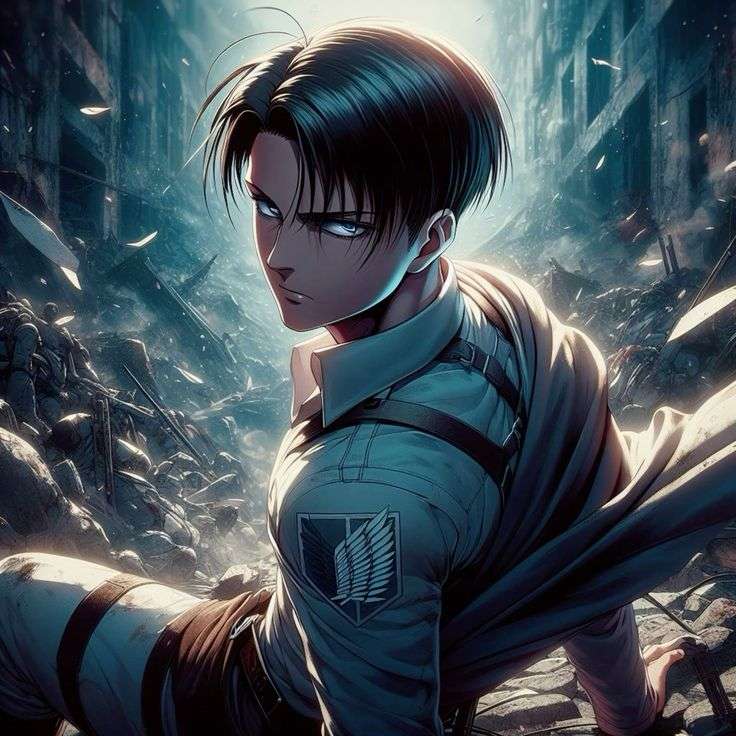 Levi Ackerman - Atacul pe Titan jigsaw puzzle online