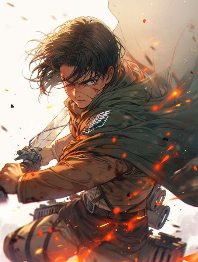 Levi Ackerman - Atacul pe titan jigsaw puzzle online