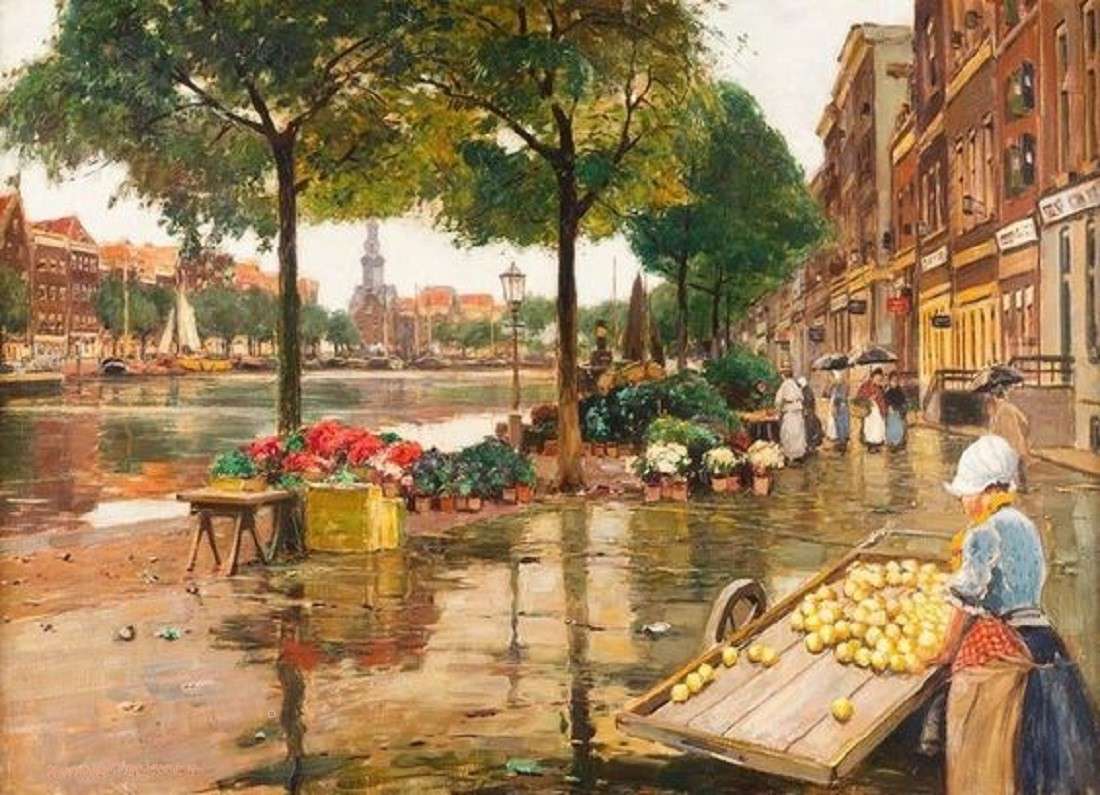 Markt te Amsterdam legpuzzel online