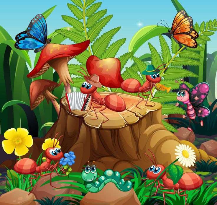 Insectes drôles puzzle en ligne