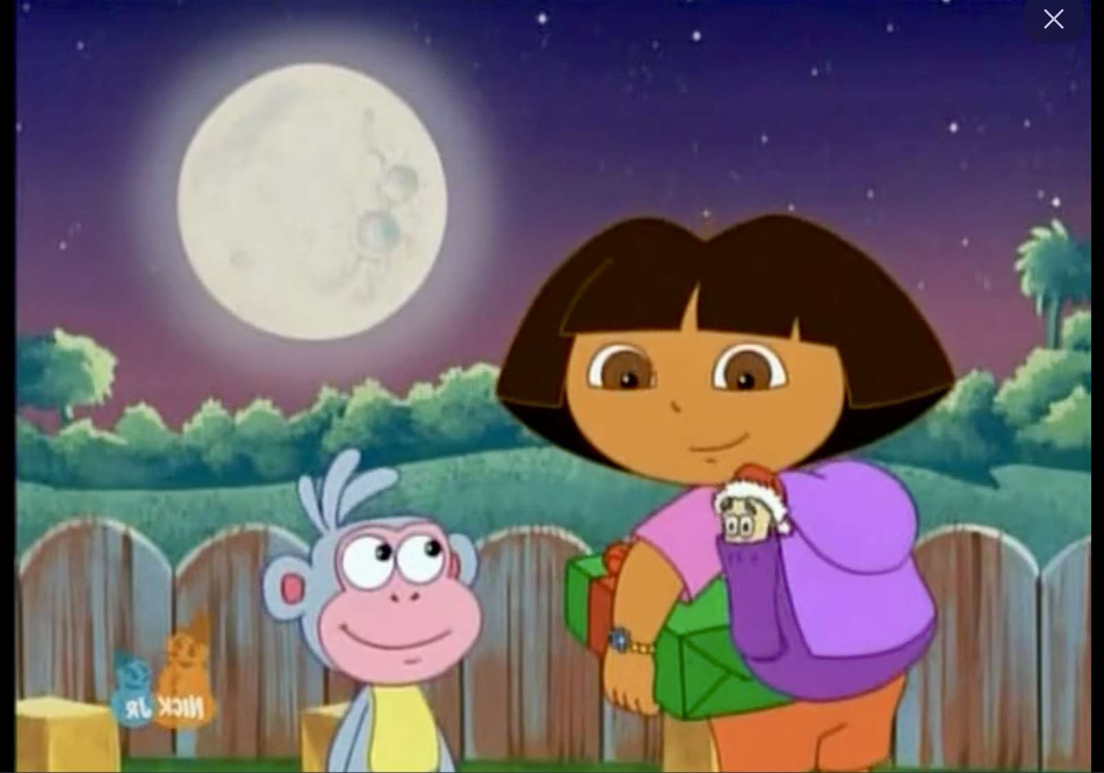 Dora la exploradora un regalo para Santa rompecabezas en línea