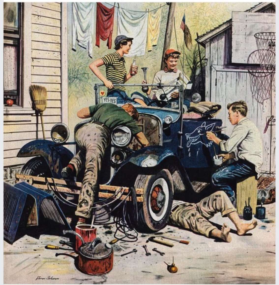 "Working on the Jalopy" jigsaw puzzle online