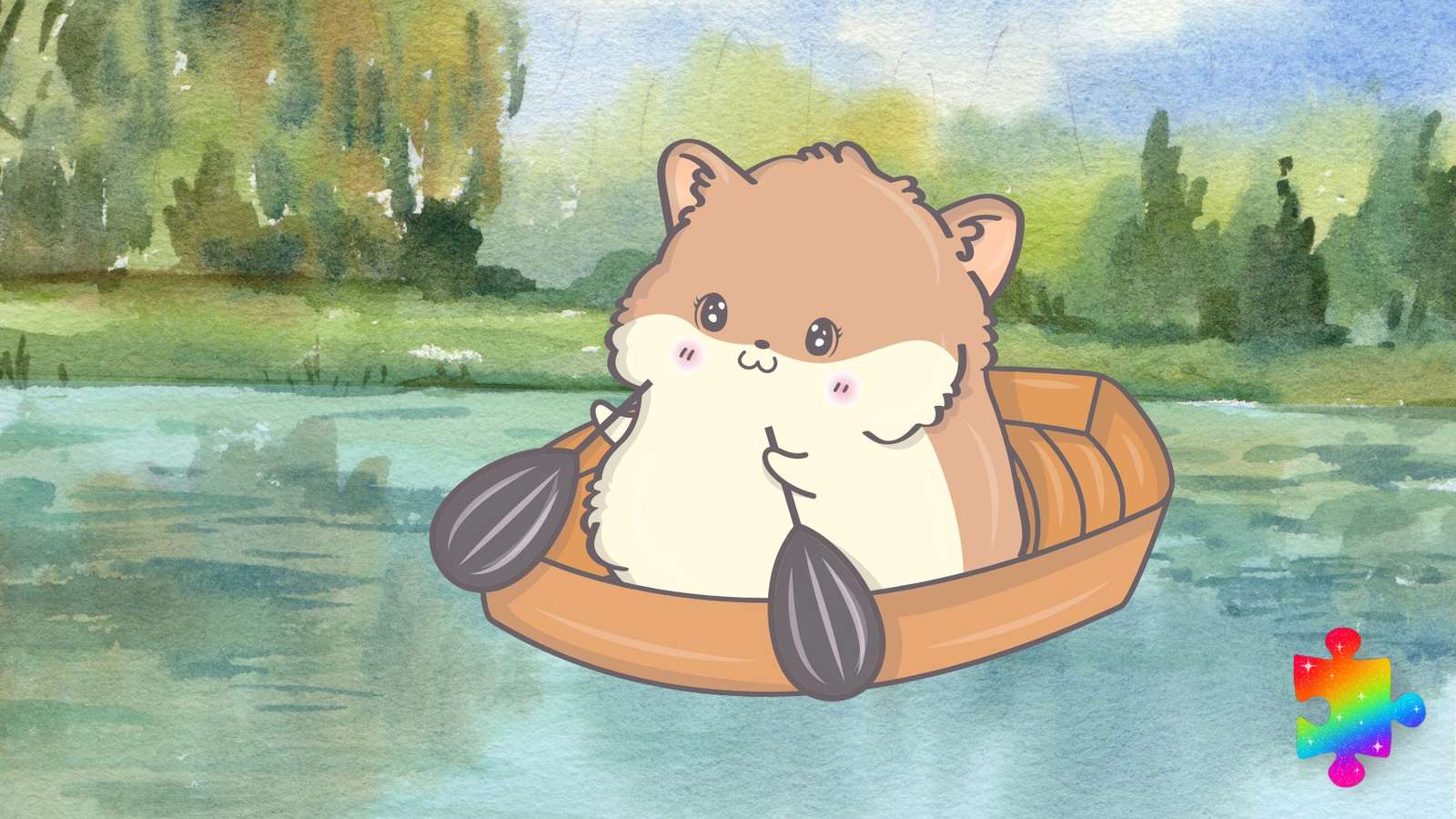 Hamster cu vâsle puzzle online