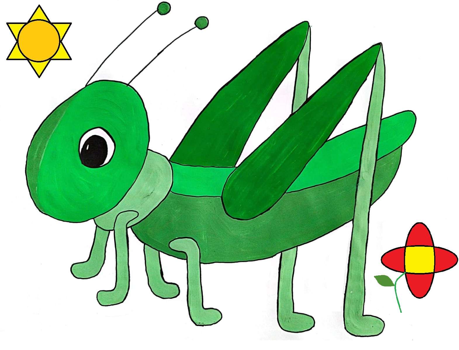 Insekt - gräshoppa Pussel online