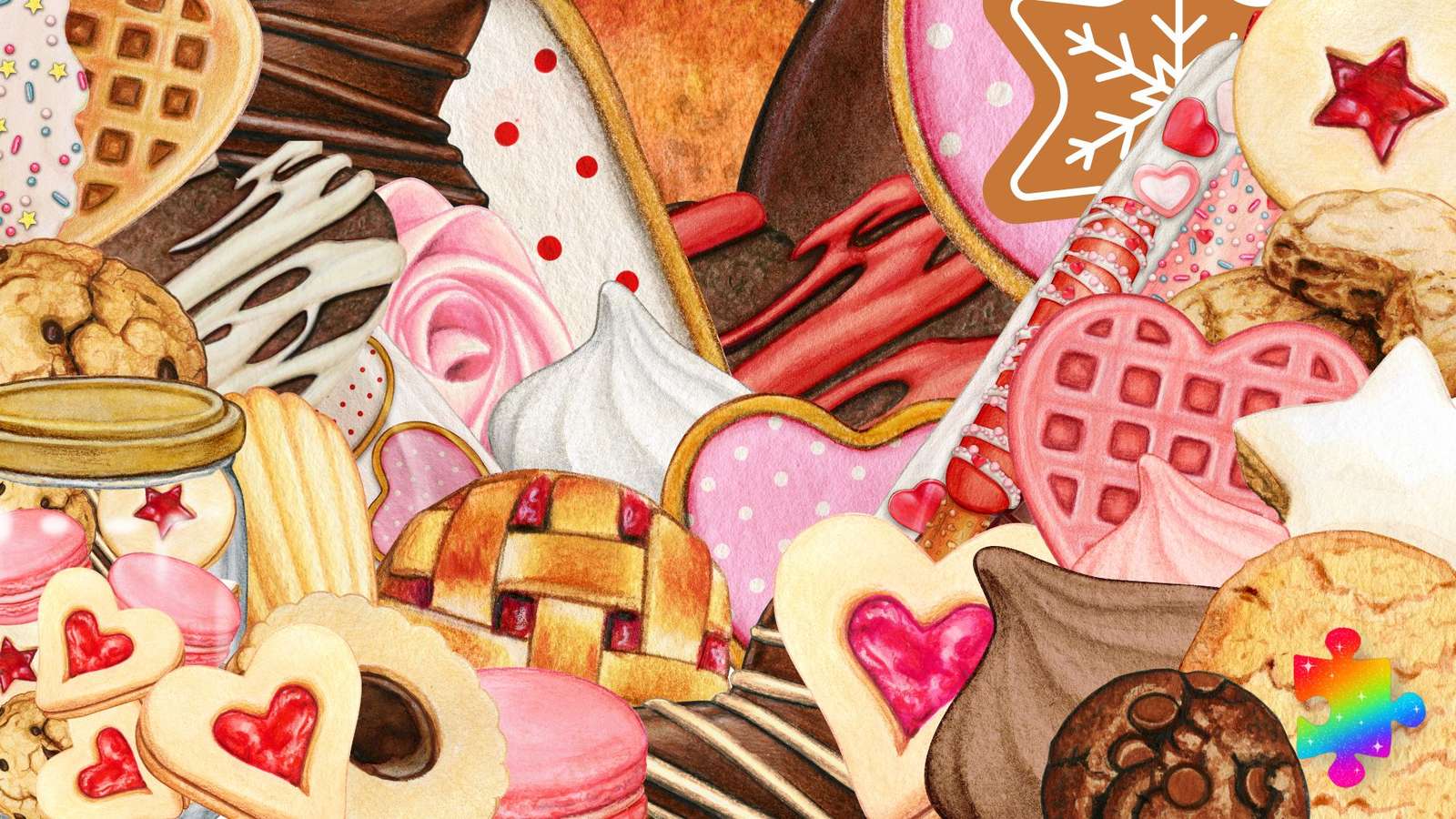 Γλυκά μπισκότα παζλ online