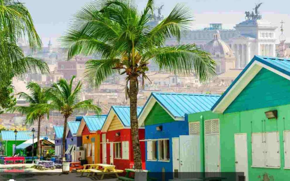 Карибско село онлайн пъзел