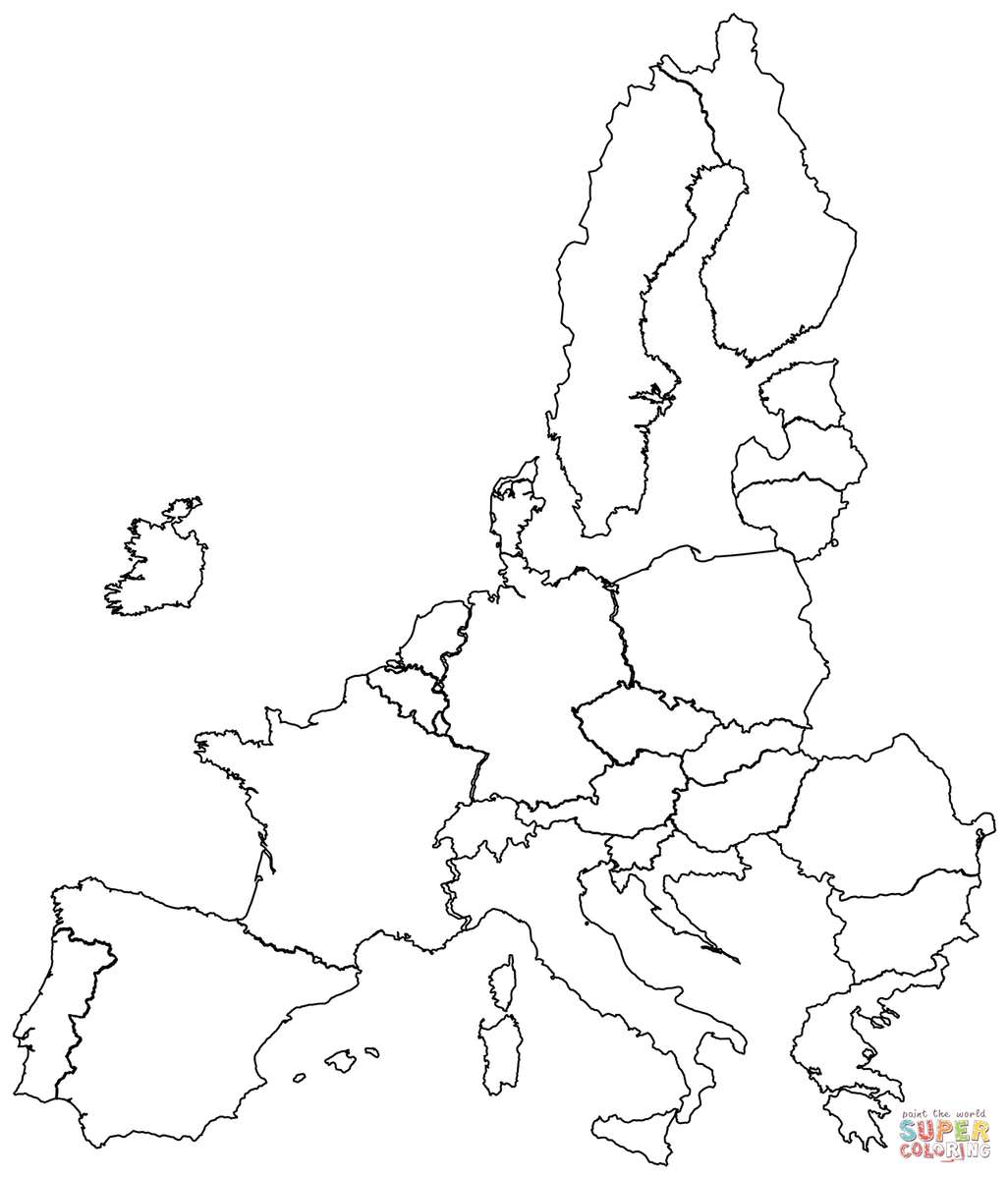 Kaart van de Europese Unie legpuzzel online