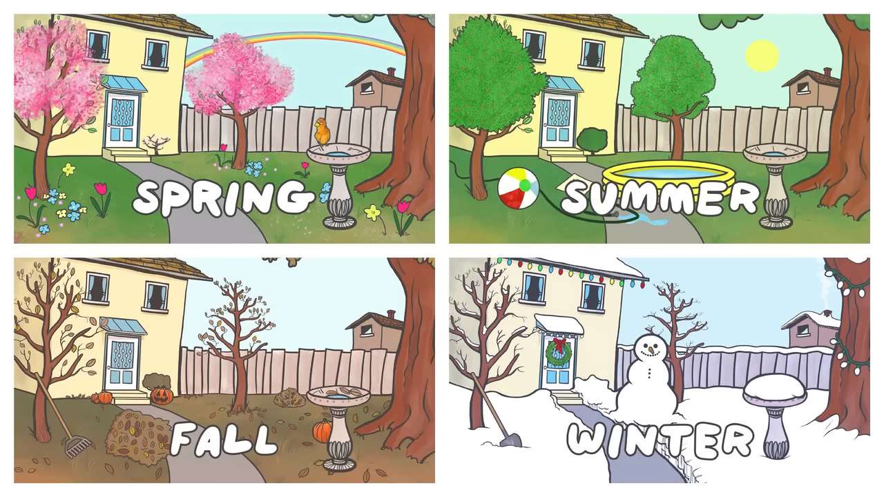 Spring Summer Fall Winter jigsaw puzzle online