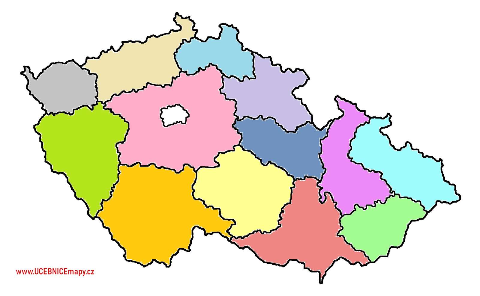 περιφέρειες της Τσεχικής Δημοκρατίας παζλ online