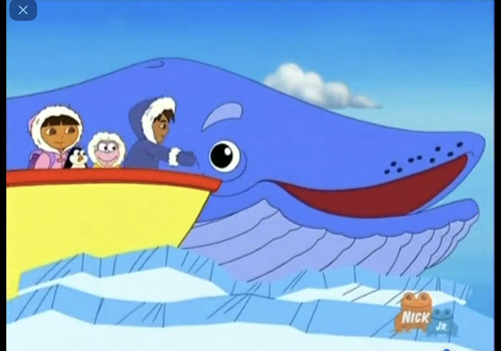 Dora the explorer to the South Pole jigsaw puzzle online