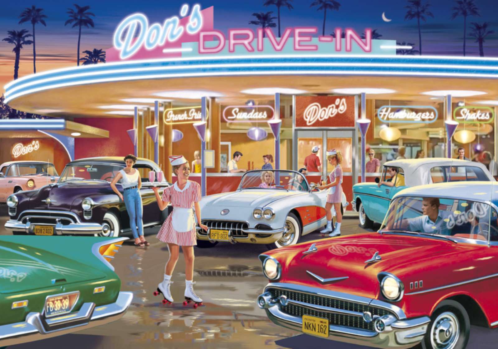 For a hamburger at Don's Drive In online puzzle