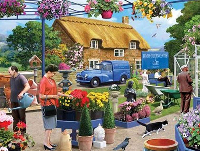 Blumen vor dem Floristen Puzzlespiel online