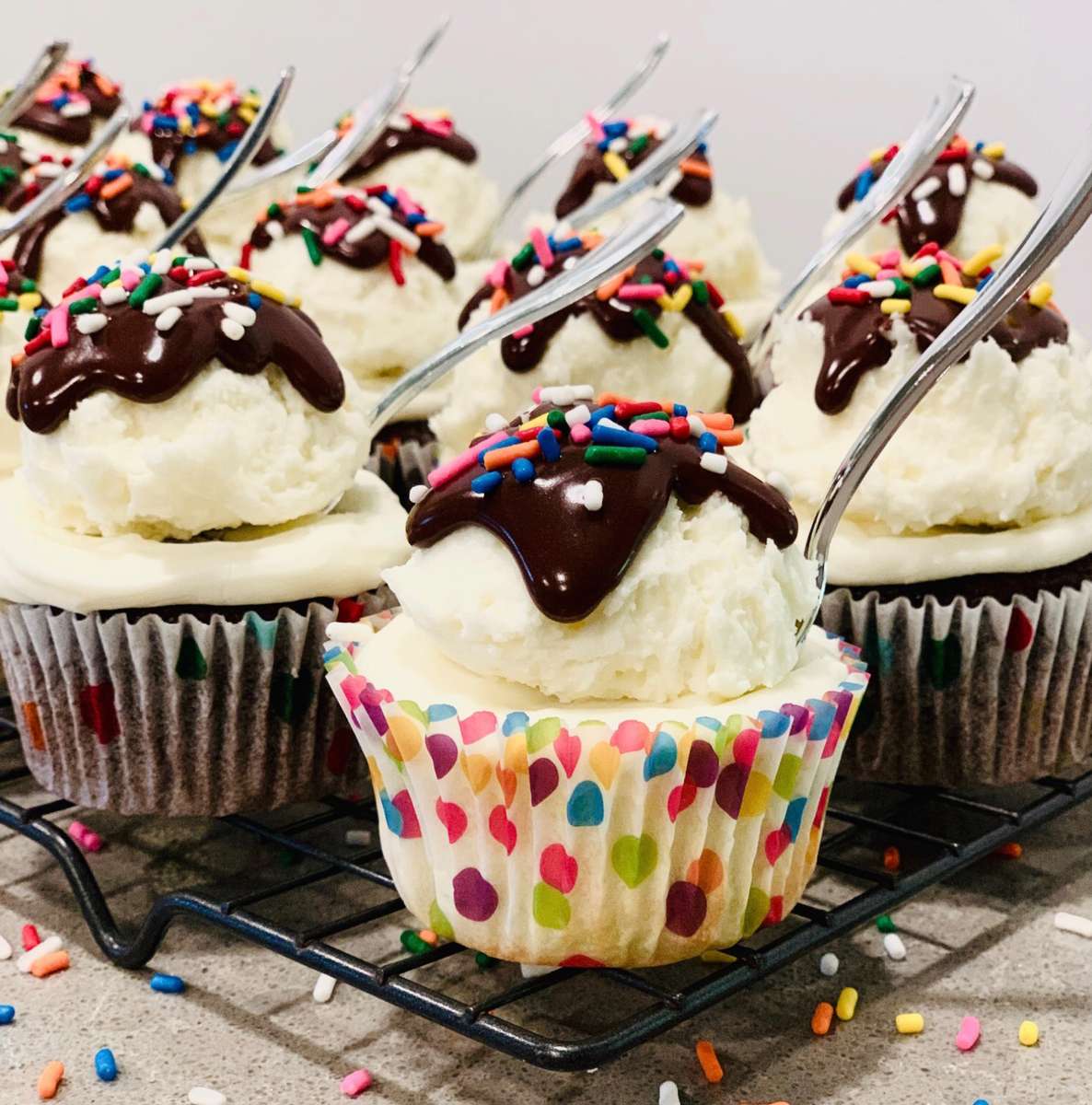 Cupcakes con gelato ❤️❤️❤️ puzzle online