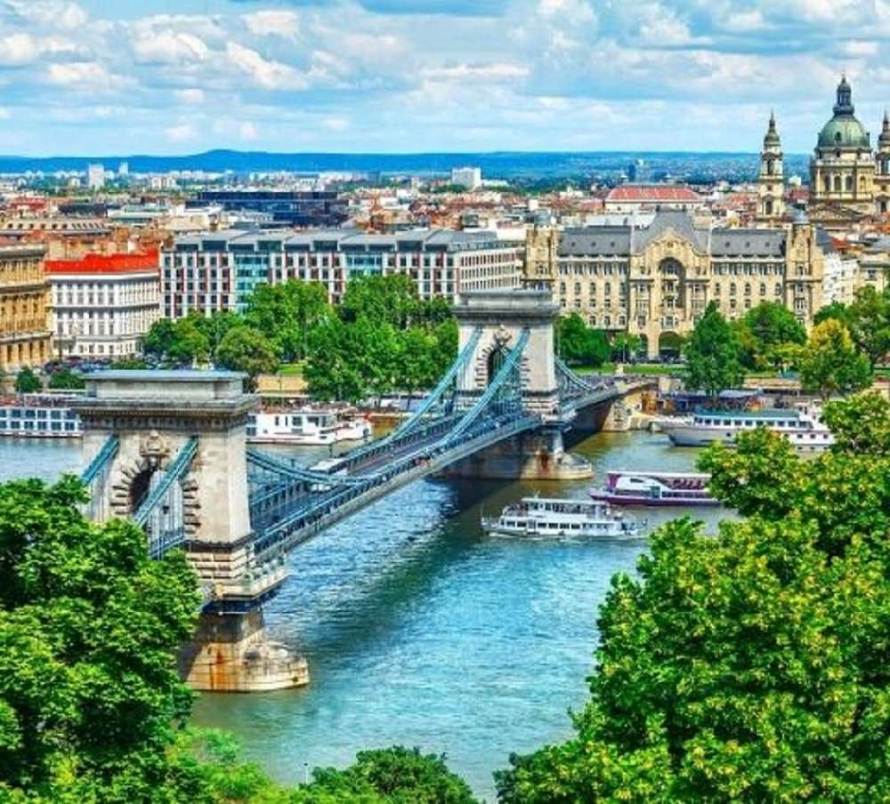 Puente de las Cadenas - Budapest - Hungría rompecabezas en línea