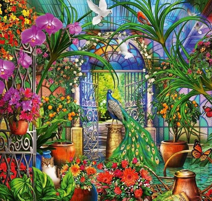 Aranciera e coltivazione dei fiori puzzle online