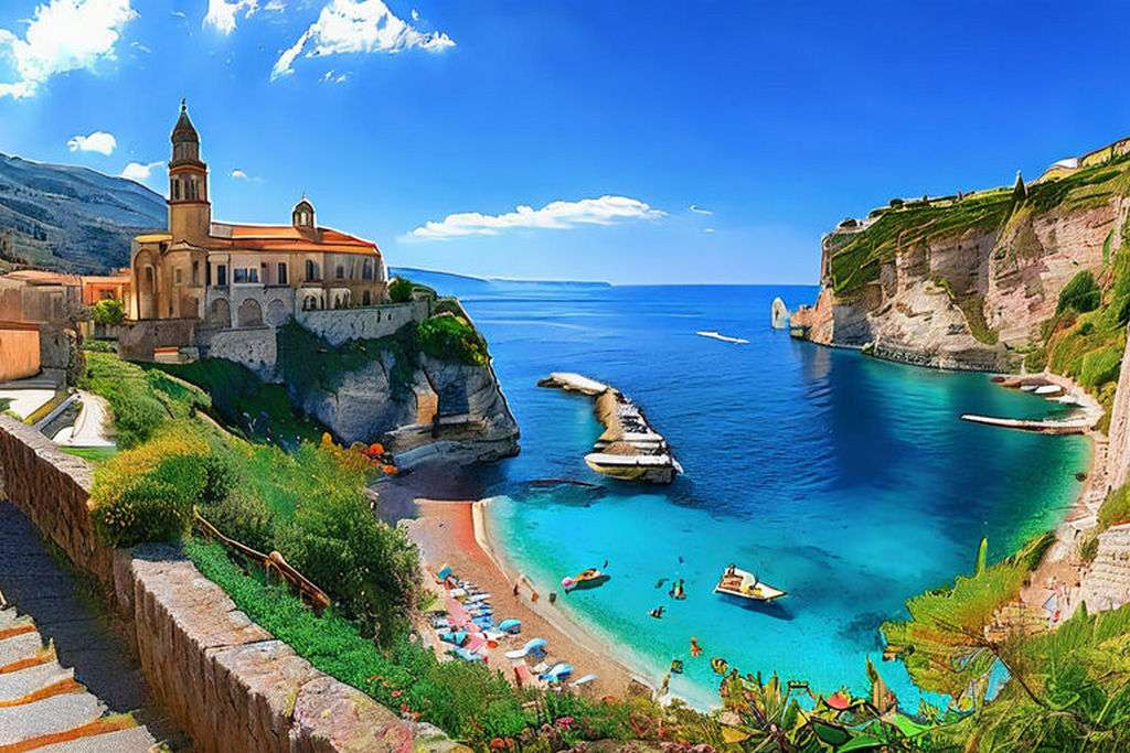 Узбережжя на півдні Італії пазл онлайн