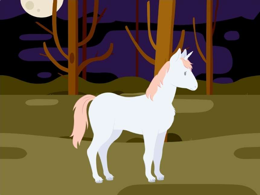 Licorne (vignette de carte) puzzle en ligne