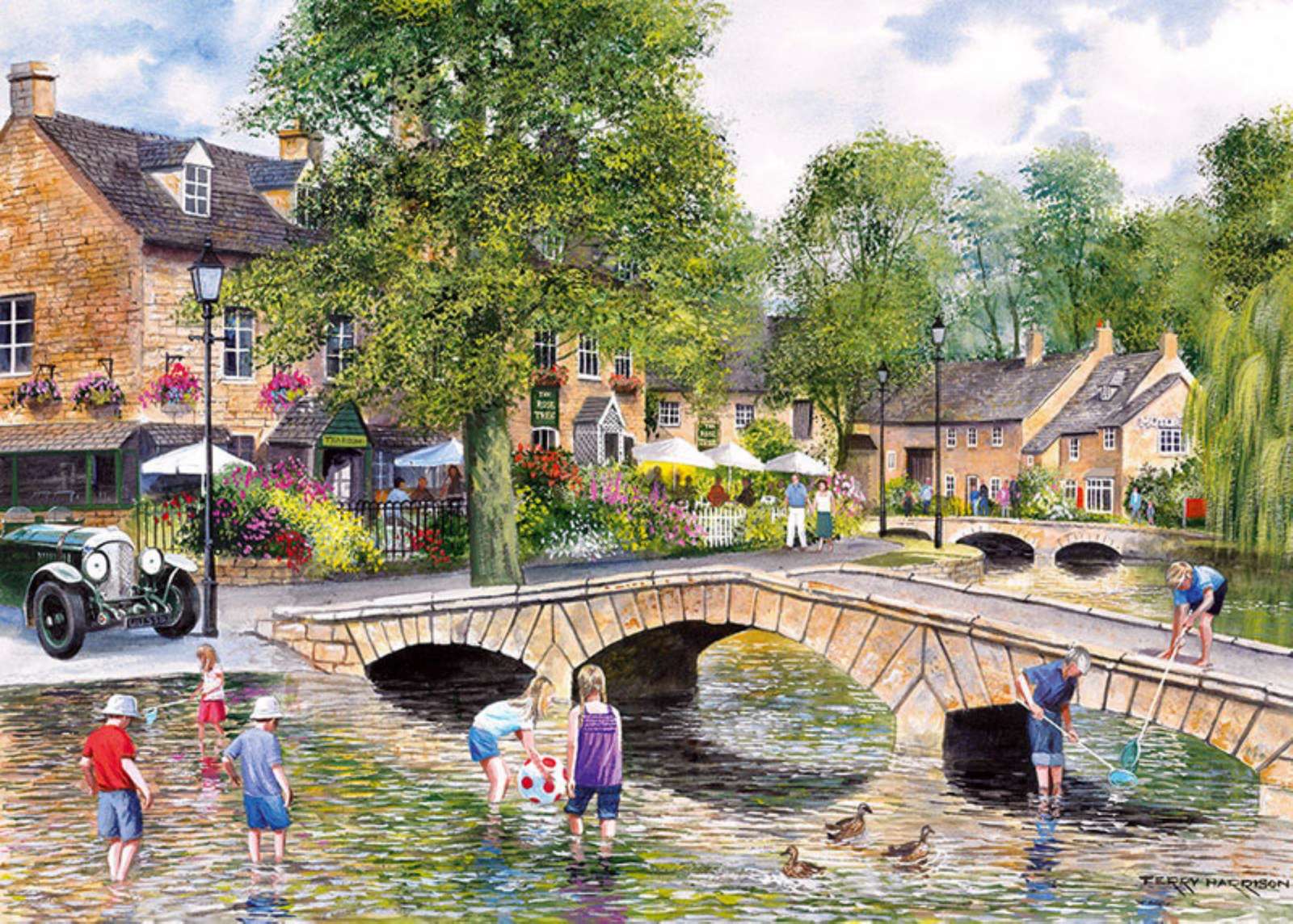 Bourton on the Water - uma vila na Inglaterra quebra-cabeças online