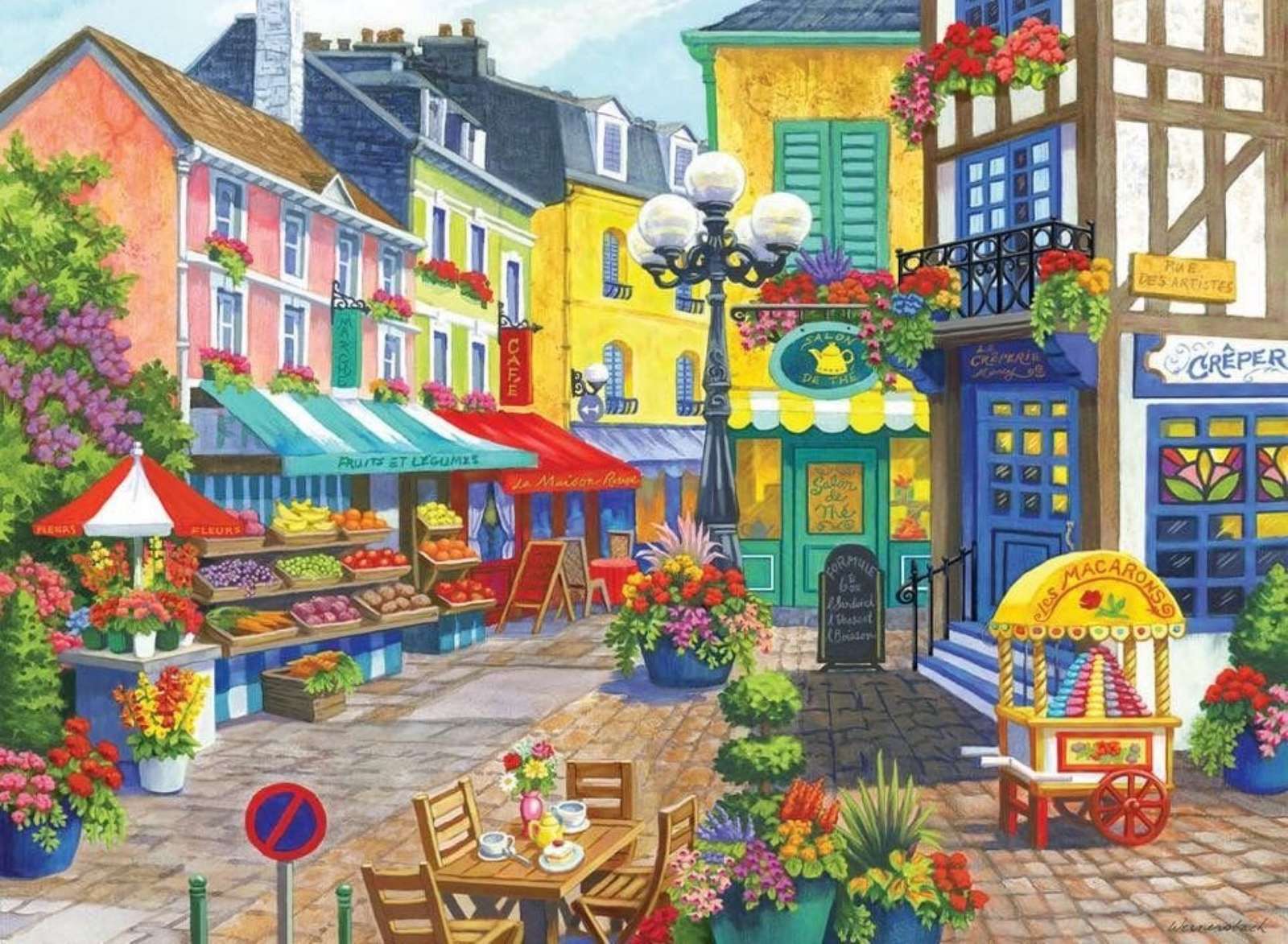 A colorful town jigsaw puzzle online