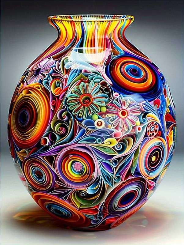 en vas som ett konstverk Pussel online