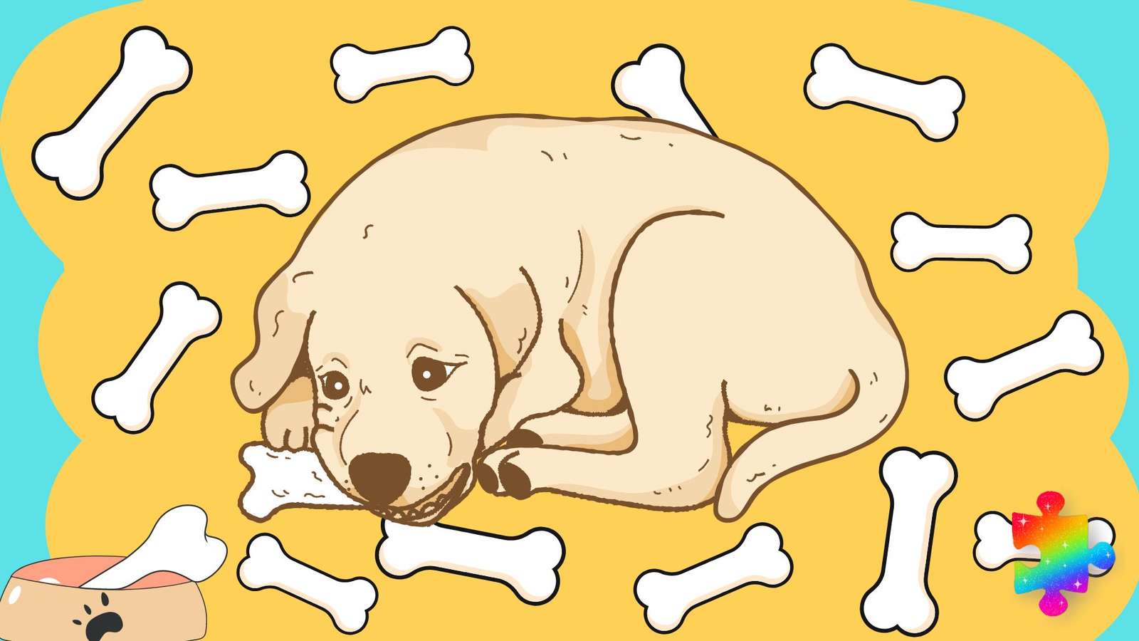 Cachorro labrador fofo puzzle online