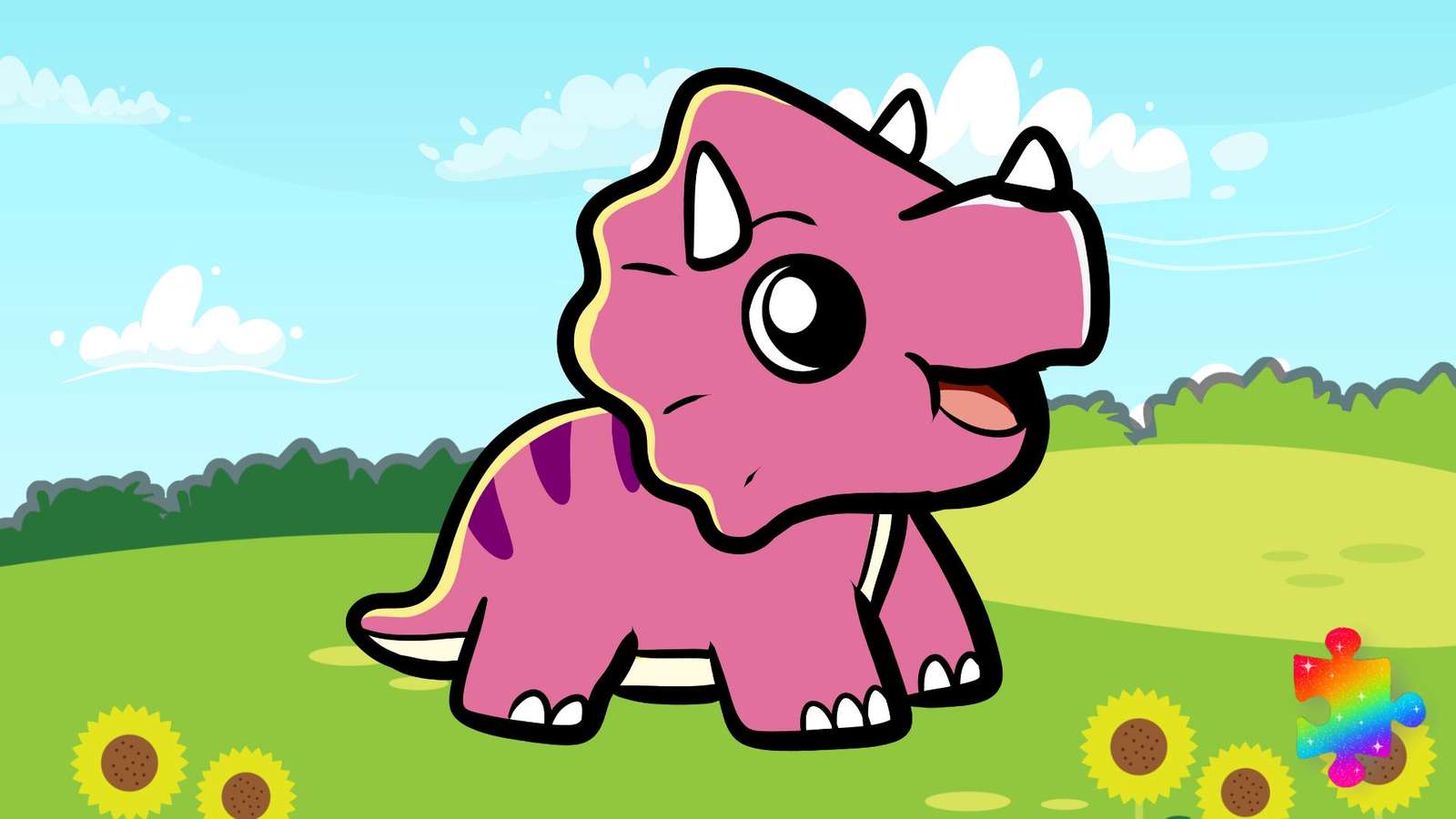 Kis Pink Dino online puzzle