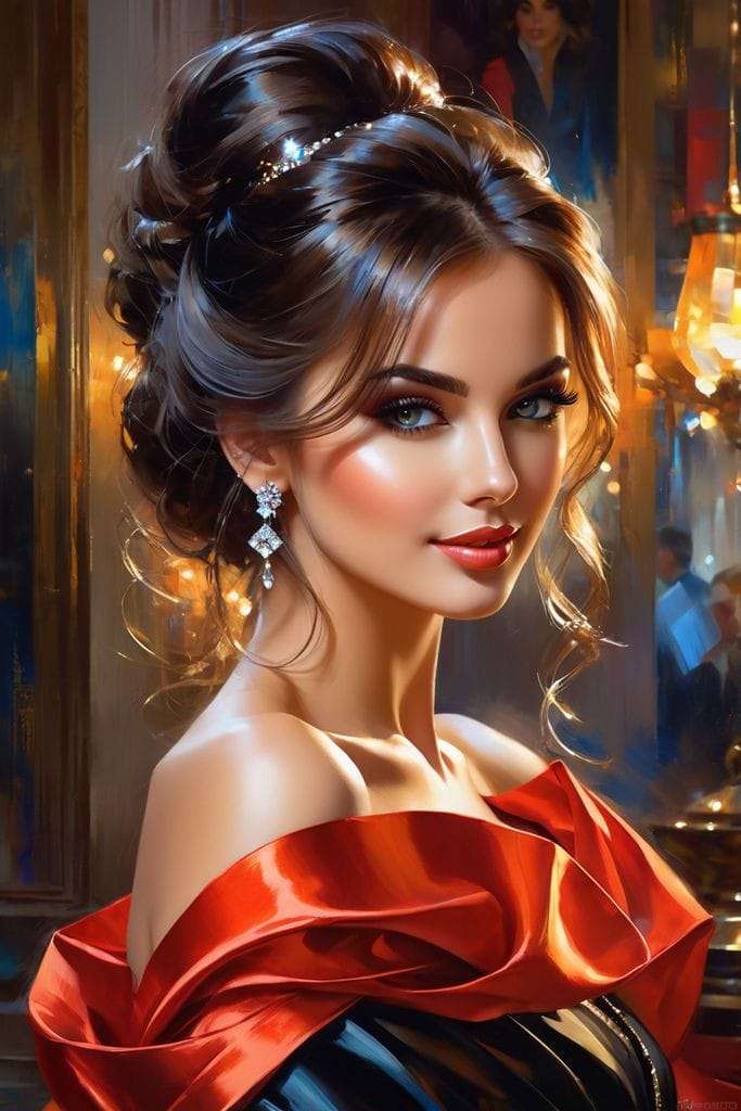 Red dress jigsaw puzzle online