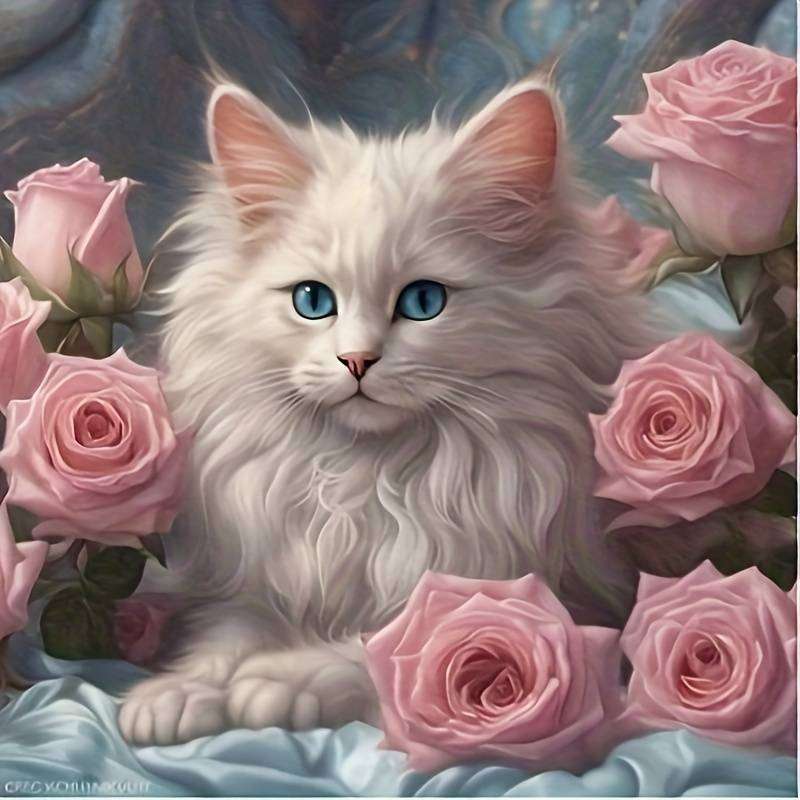 white Persian with blue eyes online puzzle