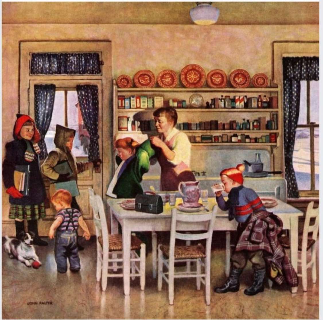 Getting Ready for School (1949) jigsaw puzzle online