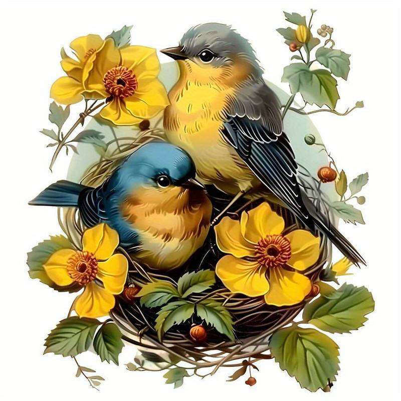 птици в пролетно гнездо онлайн пъзел