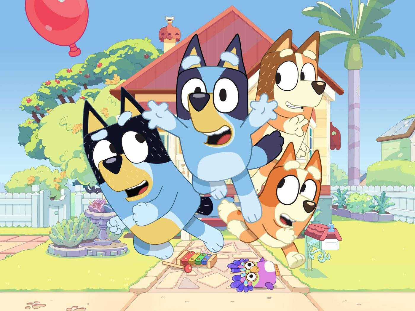 Bluey und ihre Familie Online-Puzzle