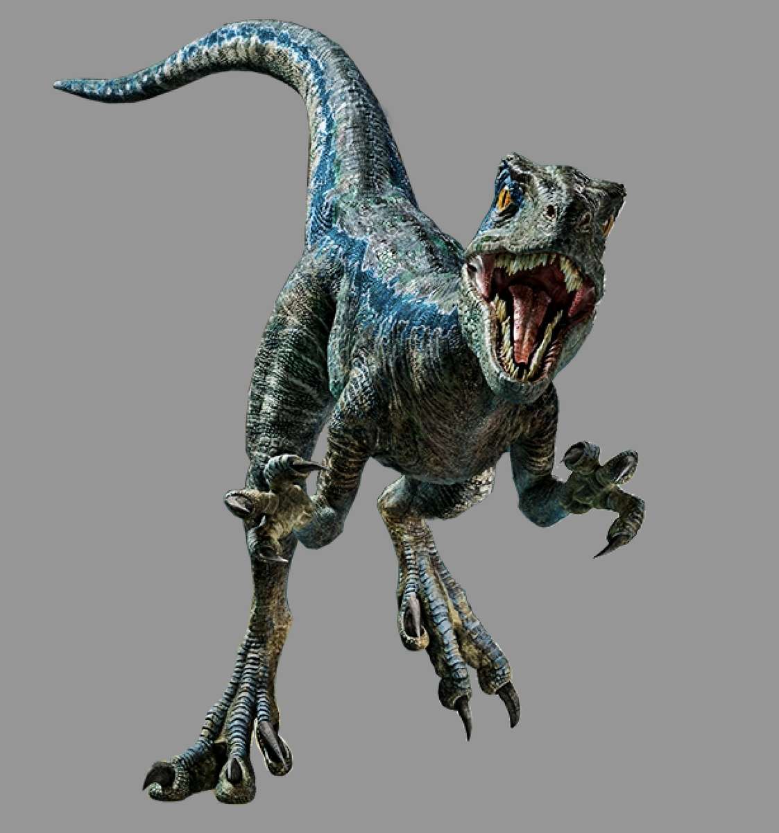 Blauwe dinosaurus legpuzzel online