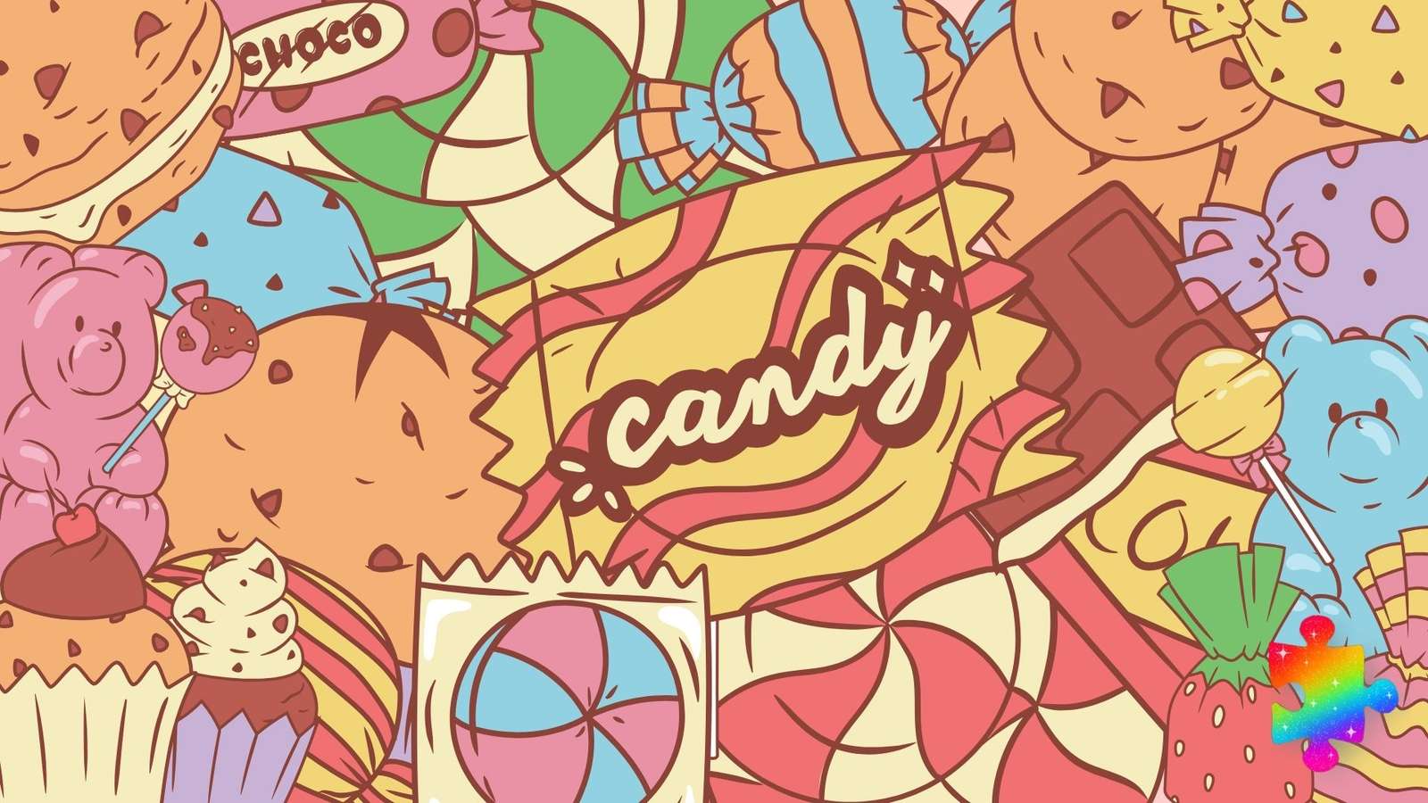 Süßigkeiten-Sammlung Puzzlespiel online
