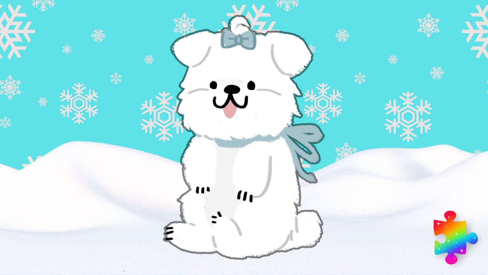 Chiot des neiges bleu puzzle en ligne