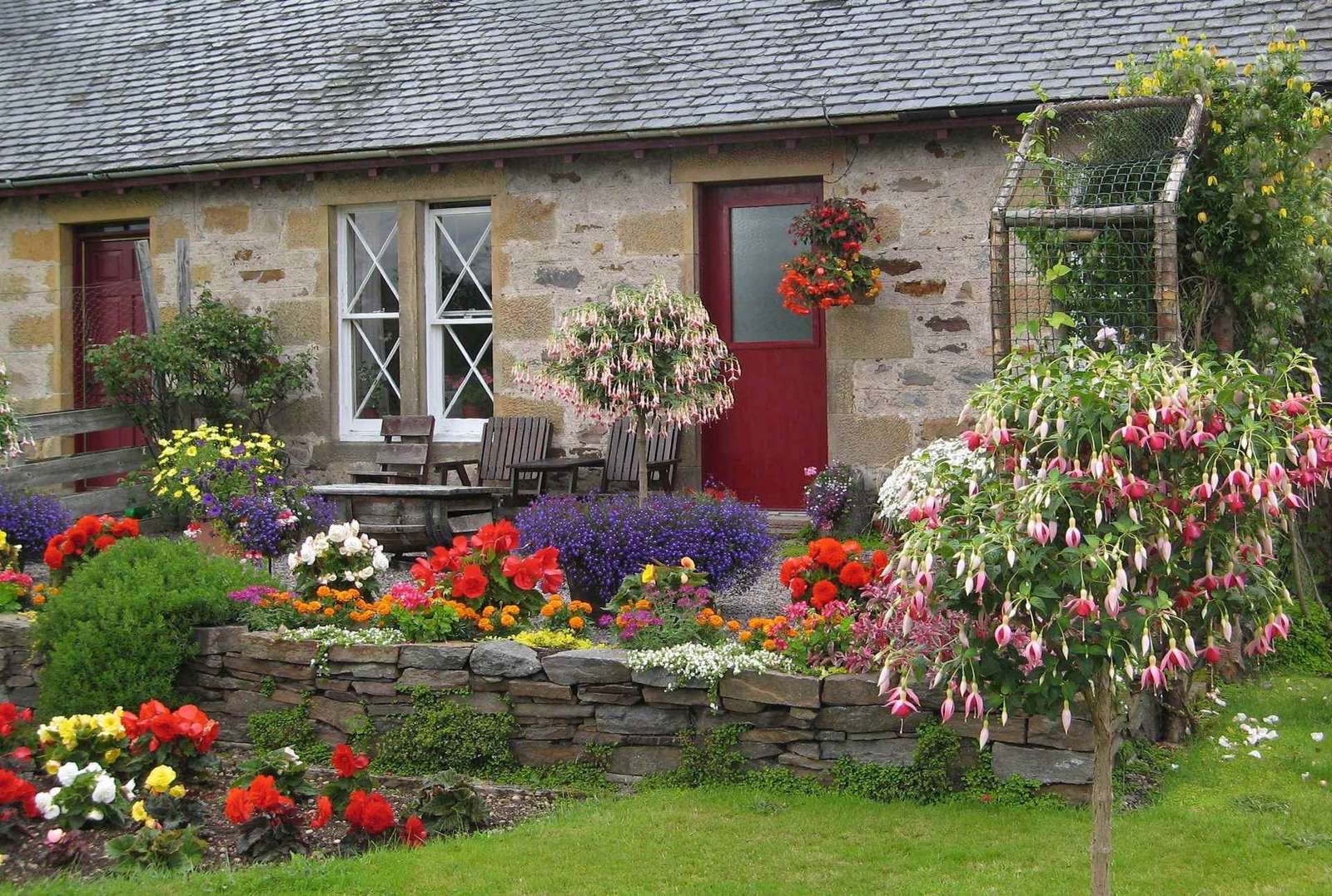 Krásná květinová zahrada skládačky online
