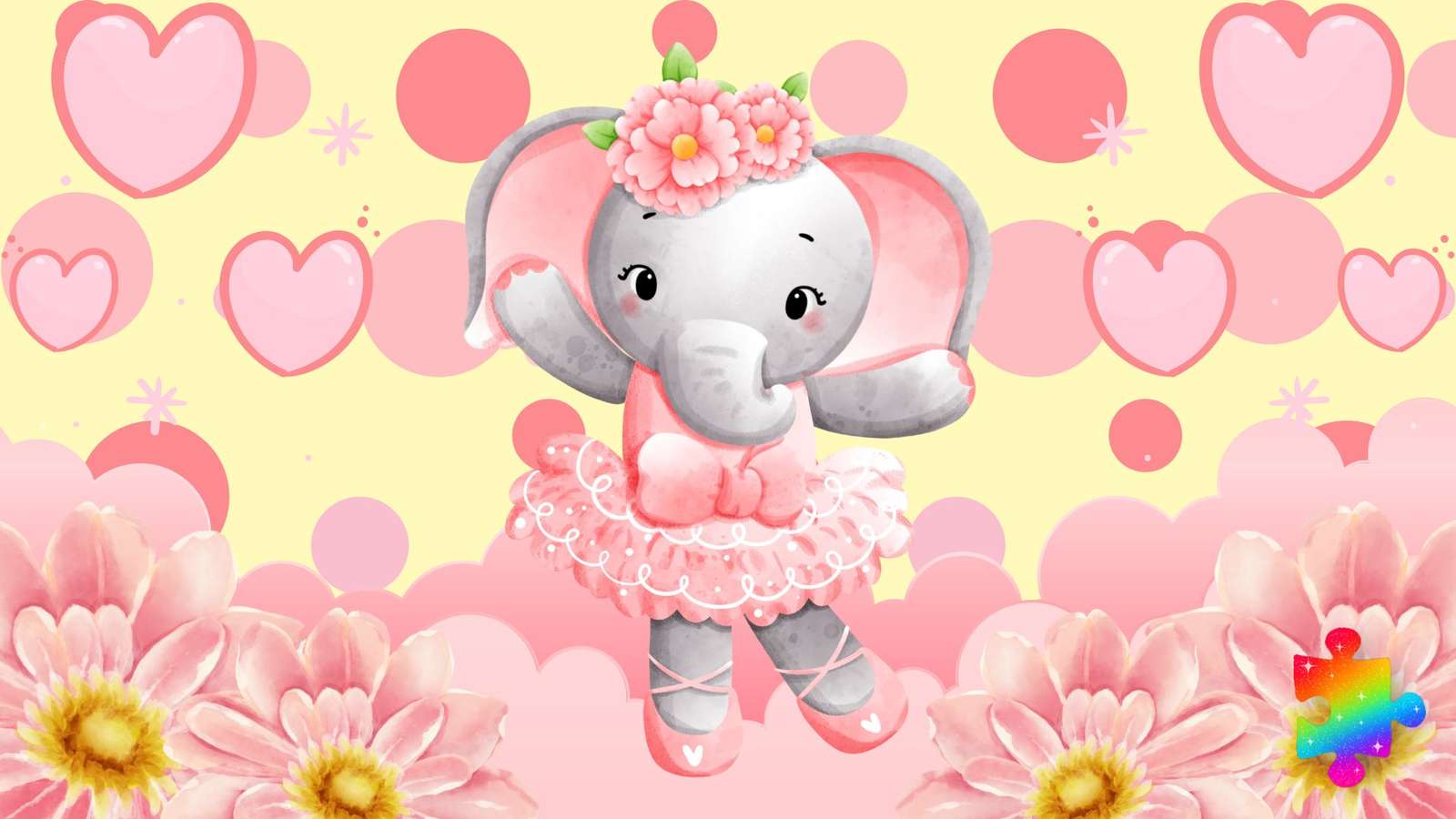 Pinky, az elefánt online puzzle