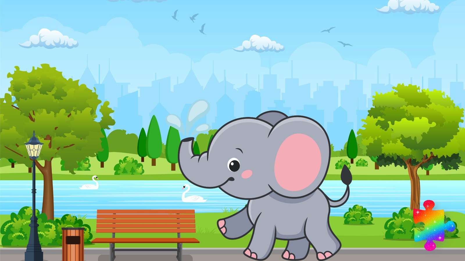 Playtime Elephant онлайн пъзел