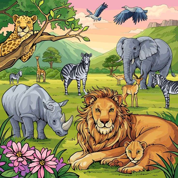 Animali dell'Africa puzzle online