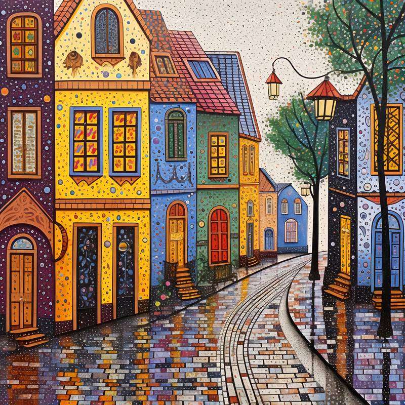 façades colorées des maisons de la vieille ville puzzle en ligne