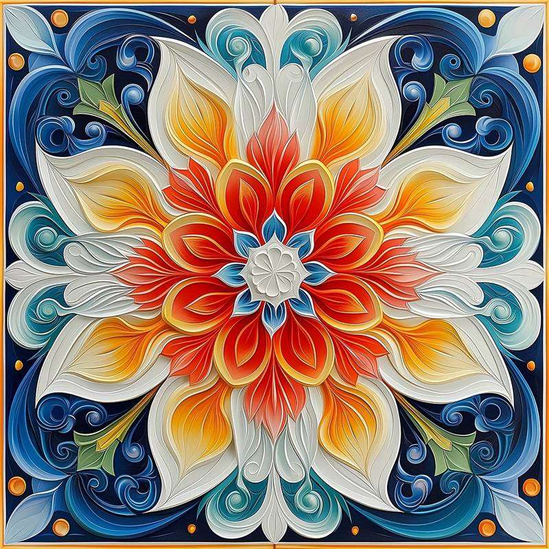 azulejo pintado à mão quebra-cabeças online