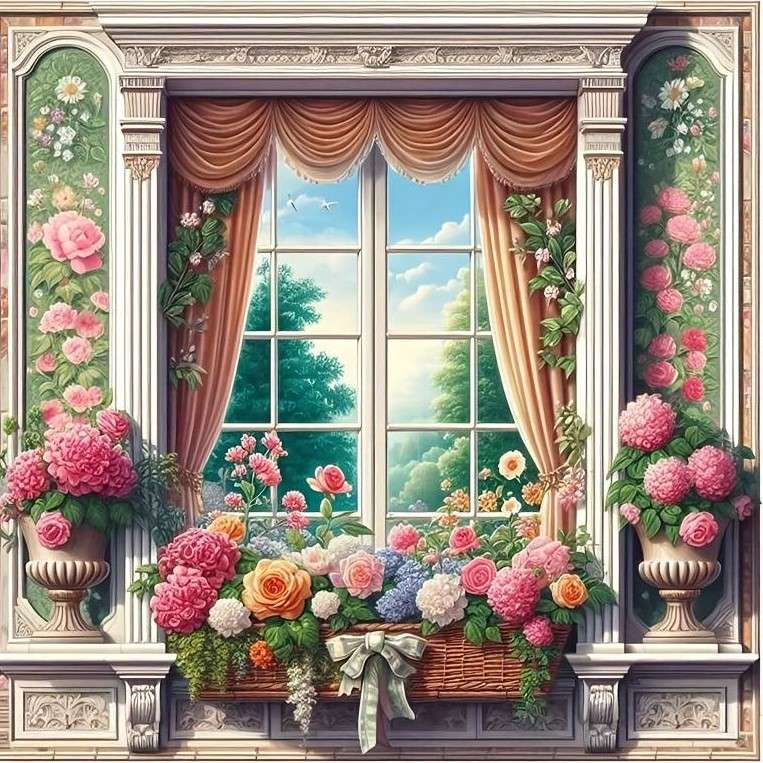 decoração de janela elegante puzzle online
