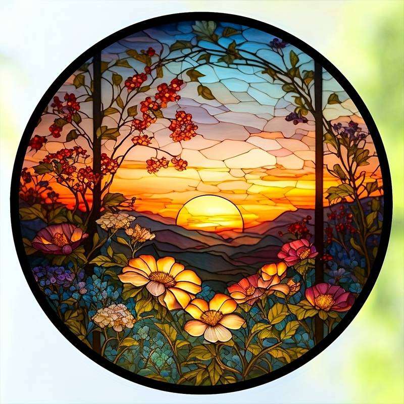 zonsondergang - glas-in-lood legpuzzel online
