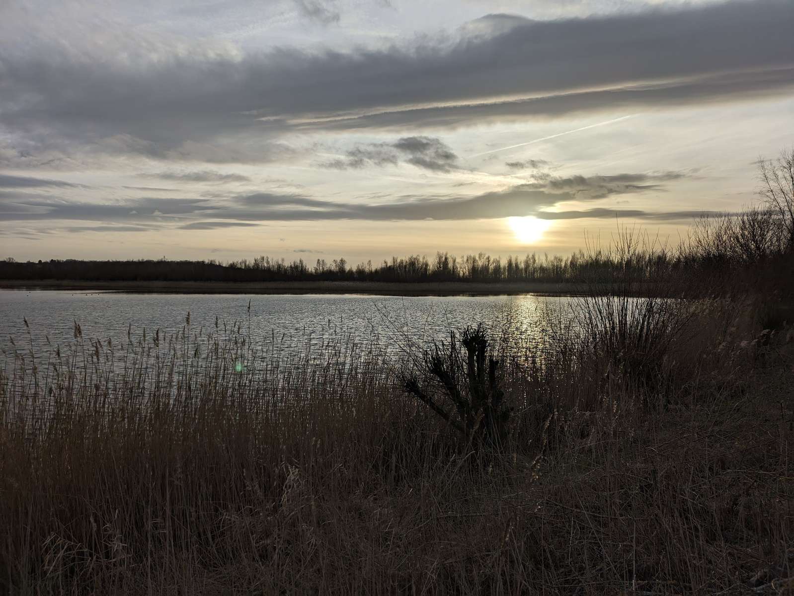 zonsondergang op het water legpuzzel online