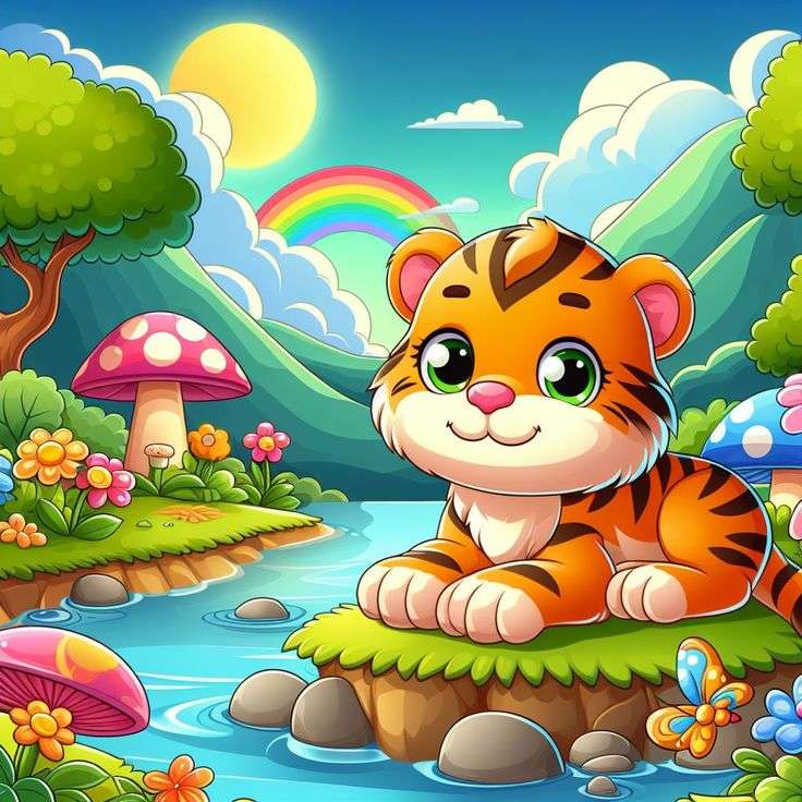 Pui de tigru mic puzzle online