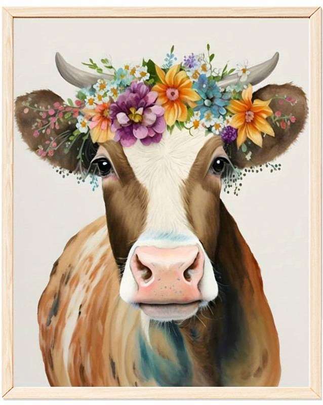 Miluju krávy online puzzle