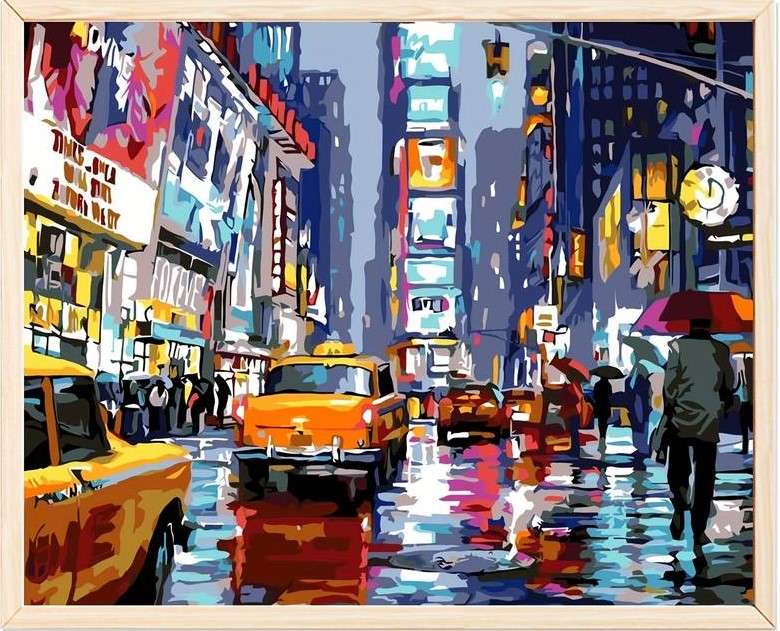 улиците на Ню Йорк през нощта онлайн пъзел