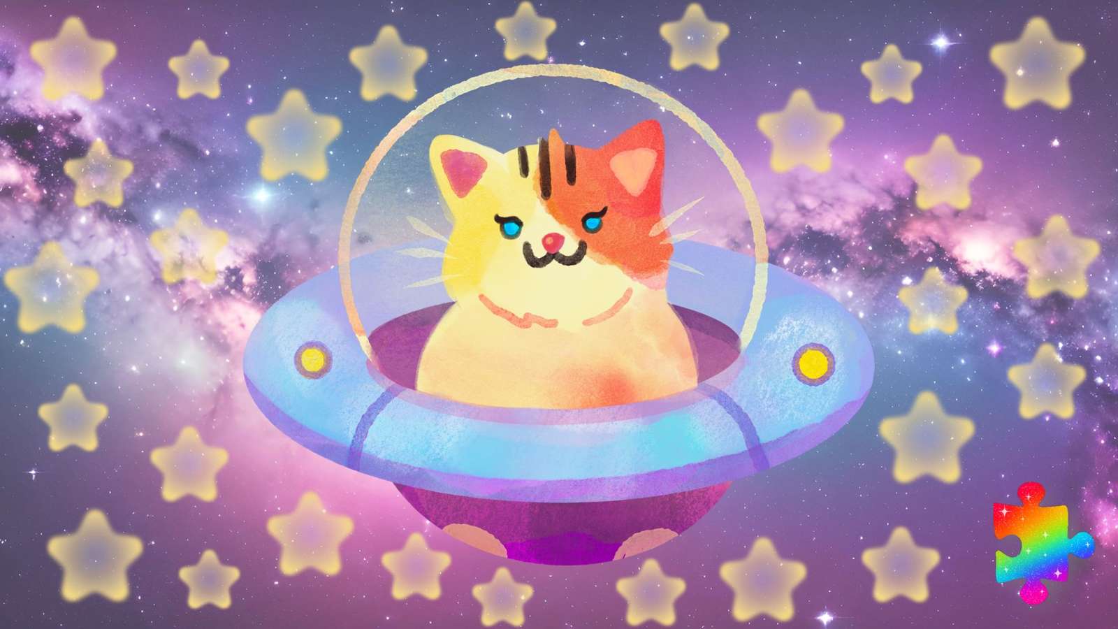 Galaxy Starry Kitty онлайн пъзел