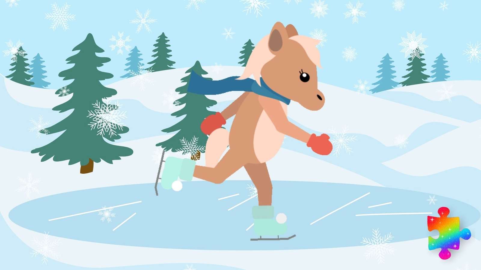 Ice Skating Horse puzzle online