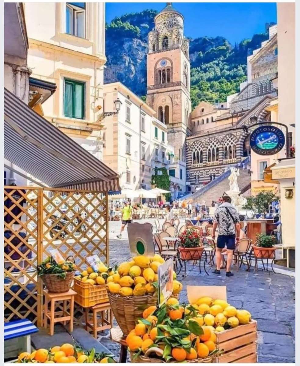 Citroenen te koop in Amalfi, Italië legpuzzel online